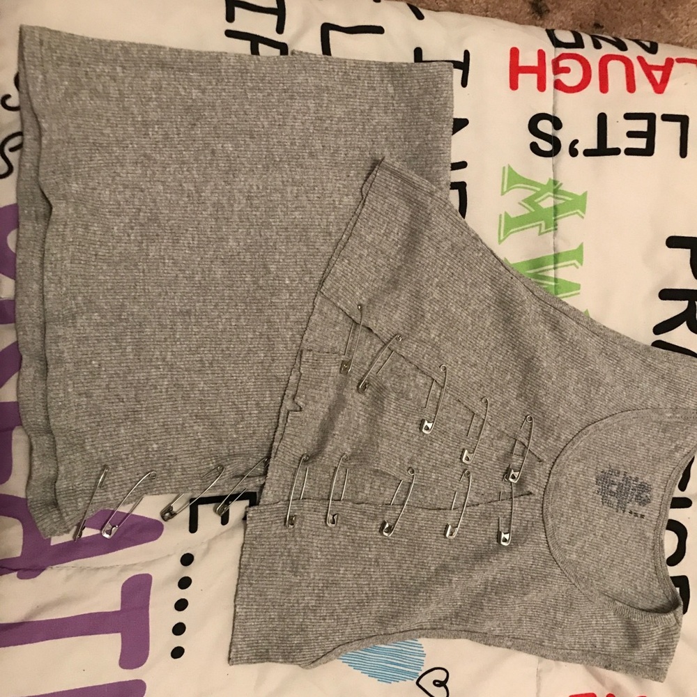 Bobbie pin crop top with skirt